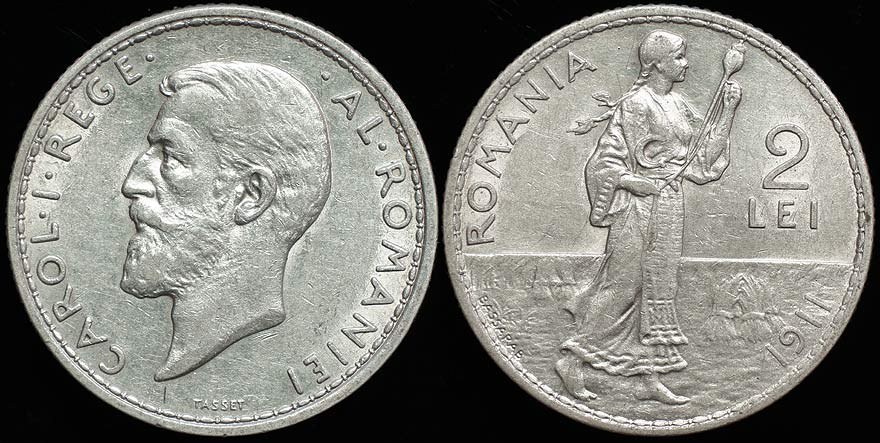 Romania 2 Lei 1911