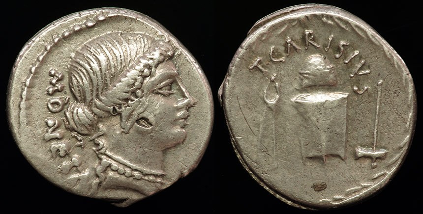 Titus Carisius - Moneta & Mint Implements
