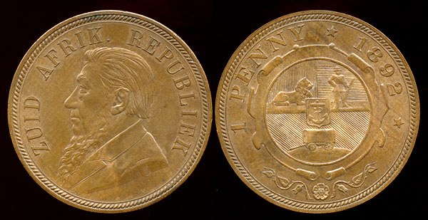 South African Republic - 1 Penny 1892