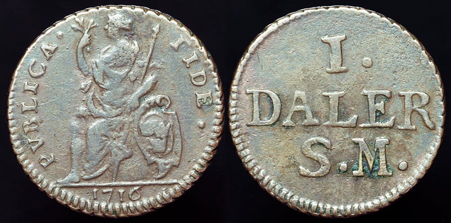 Sweden - 1 Daler 1716 - PVBLICA FIDE