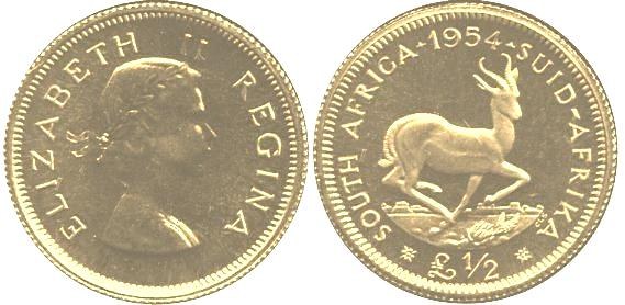 Union of South Africa 1954 £½