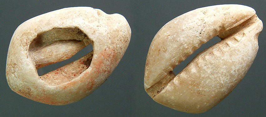 Ancient Stone carved cowrie - Chinese