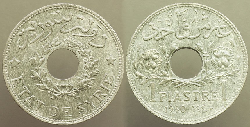 Syria Piastre 1940