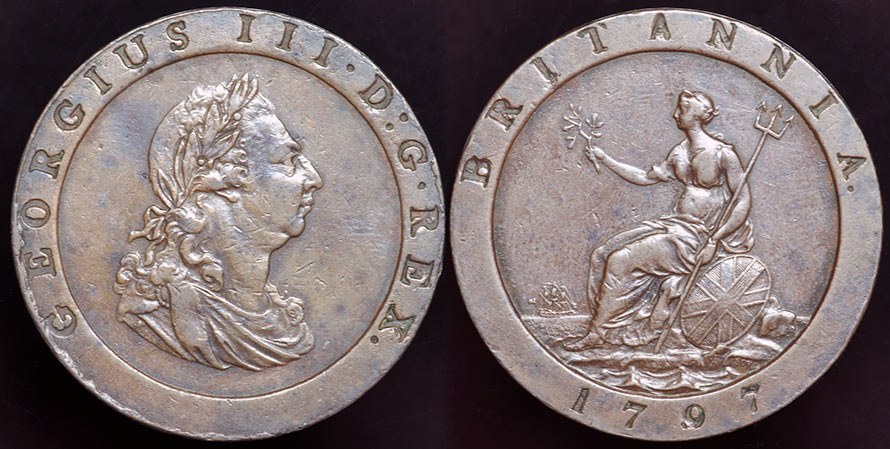 G.B. "Cartwheel" Penny - 1797