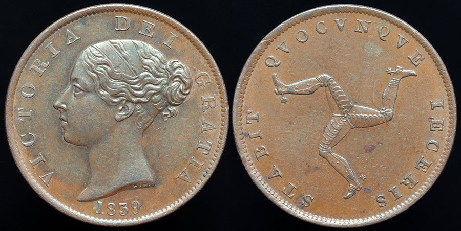 Isle of Man - Half Penny 1839