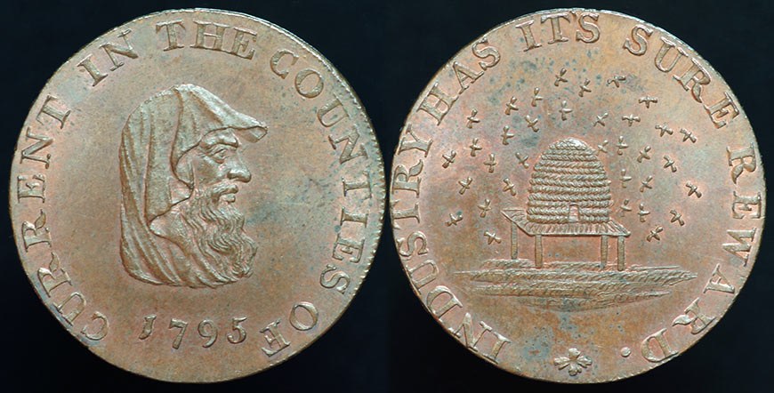 UK - Cambridge Druid & Beehive Halfpenny