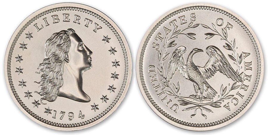 USA Flowing Hair Dollar Tribute 2 oz.