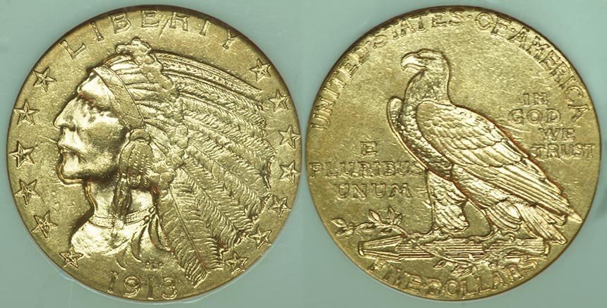 USA Indian $5 - 1913