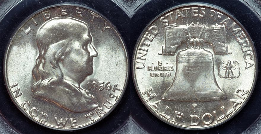 USA Franklin Half $ - 1956