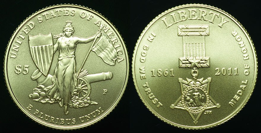 USA - Medal of Honor $5 - 2011 P