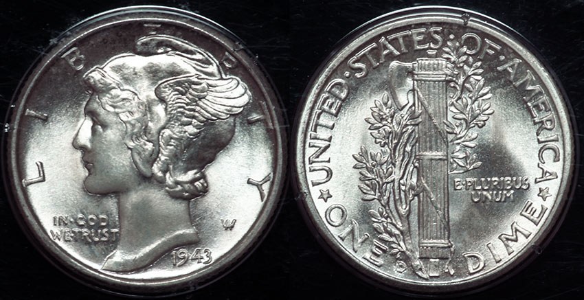 USA Mercury Dime - 1943-D