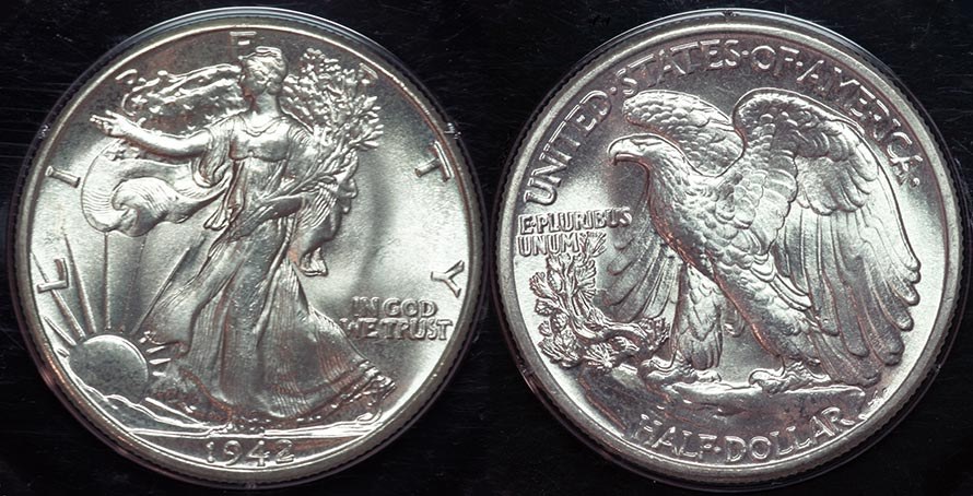 USA Liberty Walking Half $ - 1942