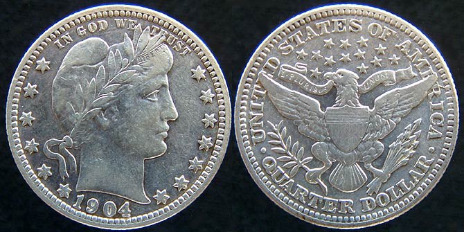 Barber Quarter 1902