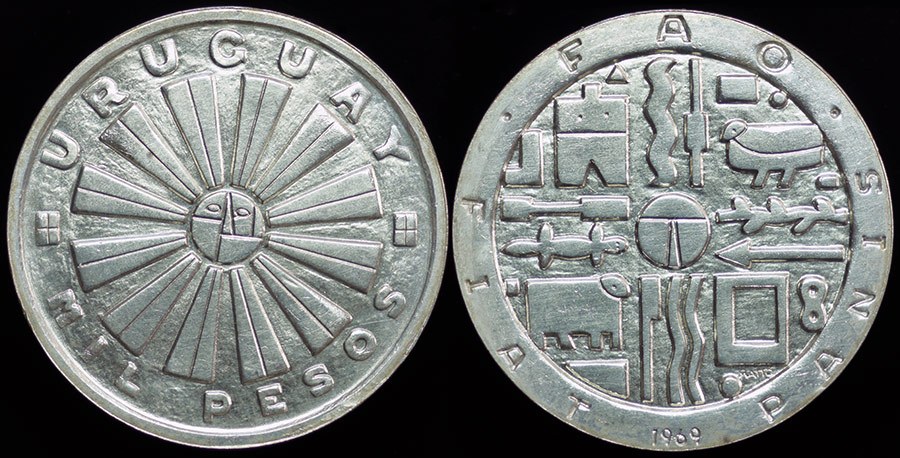 Uruguay 1000 Pesos - 1969