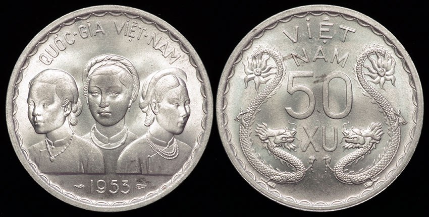 Vietnam - 50 Xu 1953 3 Asian Graces