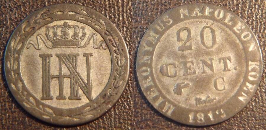 Westphalia 1812 20 centimes