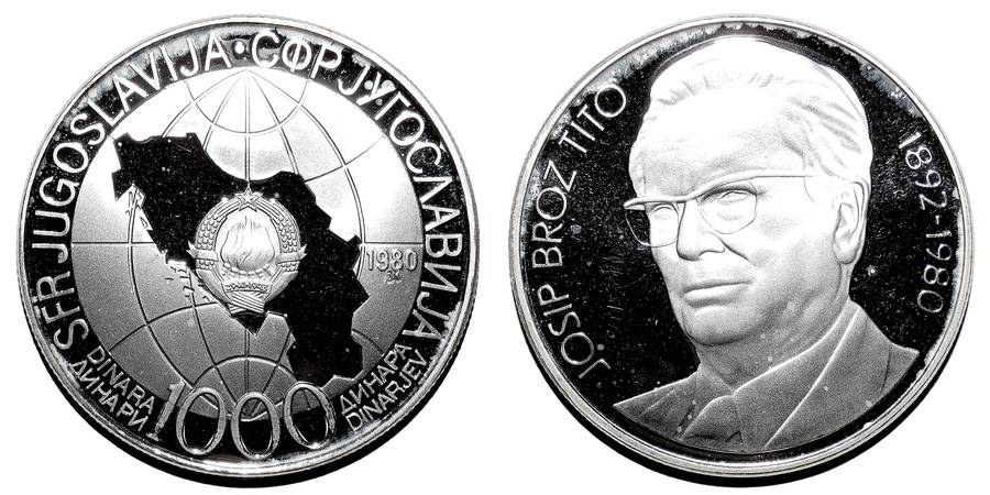 YUGOSLAVIA (SOCIALIST FEDERAL REPUBLIC)~1,000 Dinara  1980