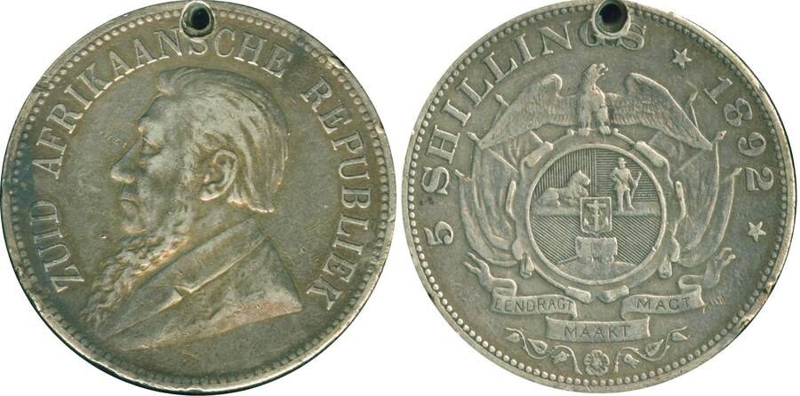 ZAR 1892 5/- Single shaft