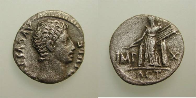 Augustus Actium Denarius