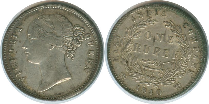 British India 1840 Rupee
