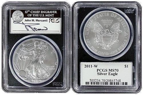 Burnished Silver Eagle PCGS MS70