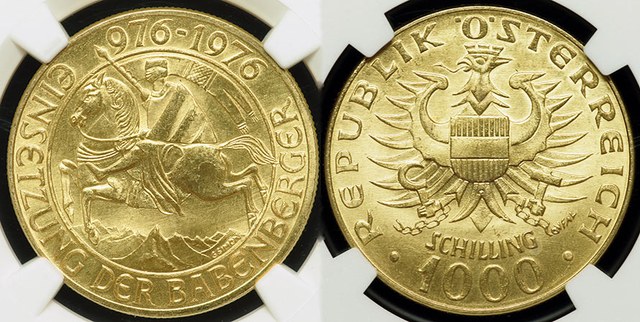 Austria - Babenberg Dynasty Millennium 1000 Schilling