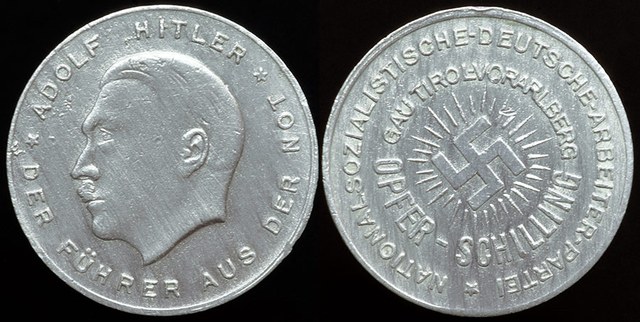 Austria - Nazi Offering Schilling - Hitler Portrait