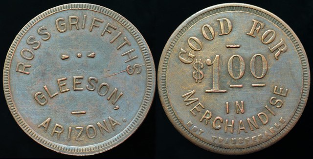 Gleeson, AZ - Ross Griffiths $1 Token