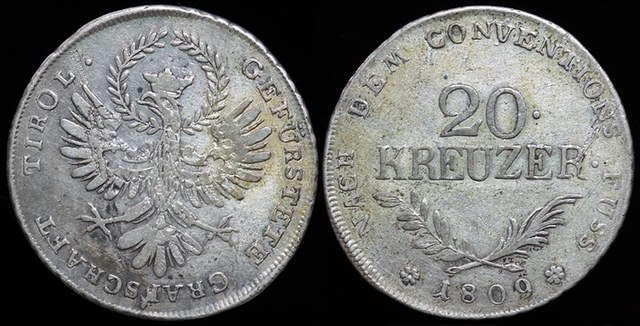 Tyrol 1809 Hofer 20 KREUZER