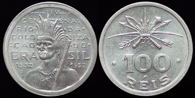 Brazil - 100 Reis 1932, 400th Anniversary of Colonization