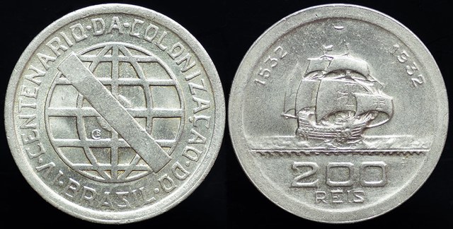 Brazil 200 Reis 1932 - 400th Anniversary of Colonization