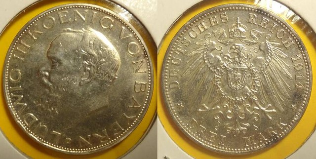 Bavaria 1913 3 Mark
