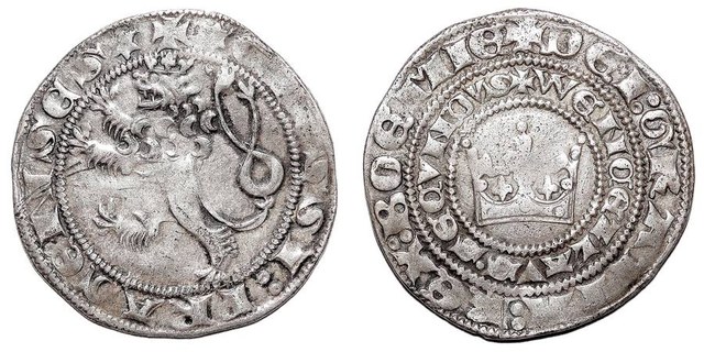 BOHEMIA (KINGDOM)~AR Pragergroschen 1278-1305 AD