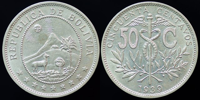 Bolivia - 50 Centavos 1939