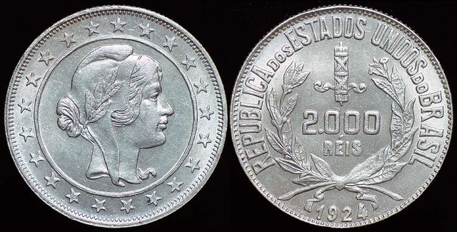 Brazil 2K Reis - Liberty