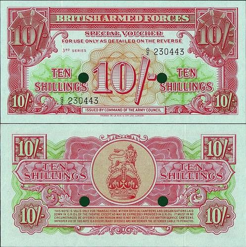 British Armed Forces N.D. 10 Shillings.