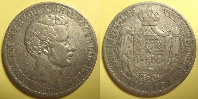Brunswick-Wolfenbüttel 1858 1 Thaler