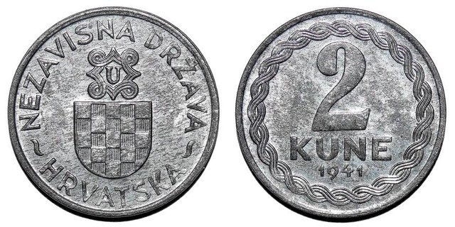 CROATIA (INDEPENDENT STATE)~2 Kune 1941