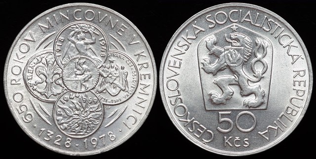 Czechoslovakia - 650th Anniv. of Kremina Mint