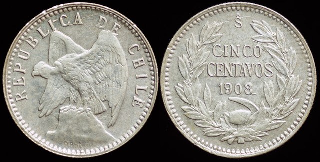 Chile - 5 Centavos 1908