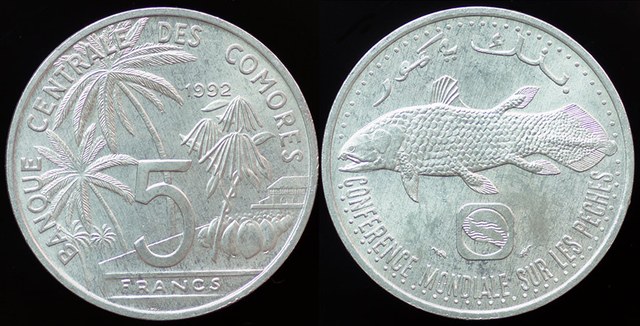 Comoro Islands - Coelacanth Fish - 5 Fr. 1992