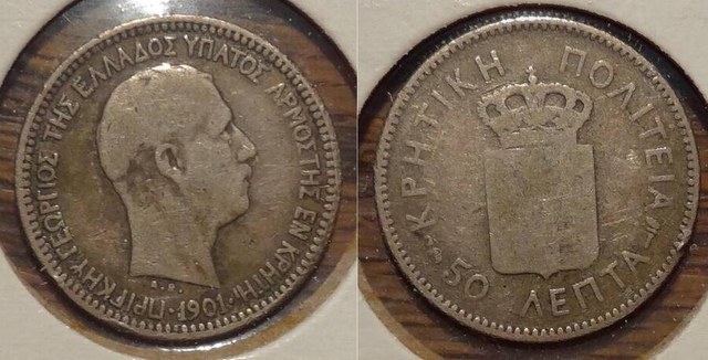 Crete 1901 50 lepta.