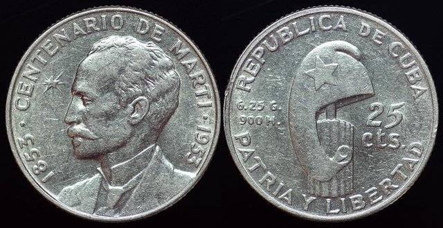 Cuba - Marti 25c 1953