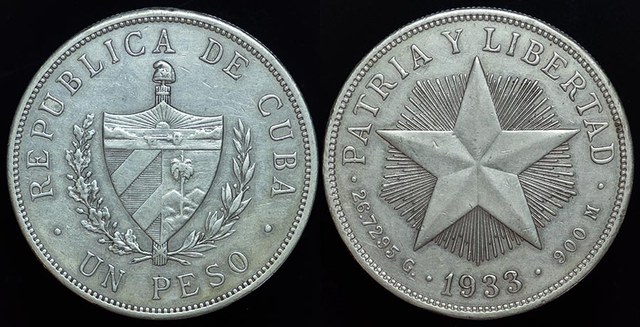 Cuba Star Peso - 1933