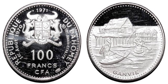 DAHOMEY~100 CFA Francs 1971