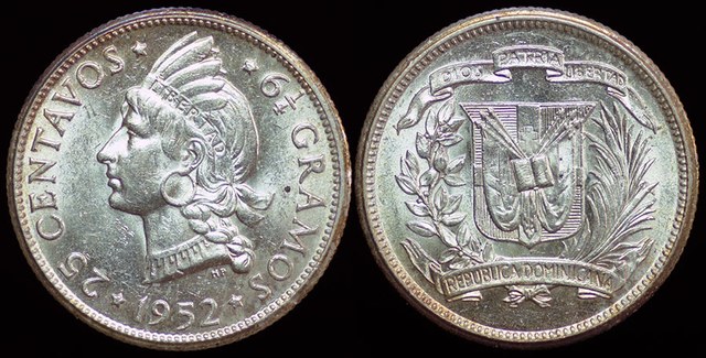 Dominican Republic - 25 Centavos 1952