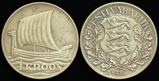 Estonia 1 Kroon - Knorr
