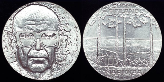Finland - Kekkonen 75th B'day - 10 Markkaa 1975
