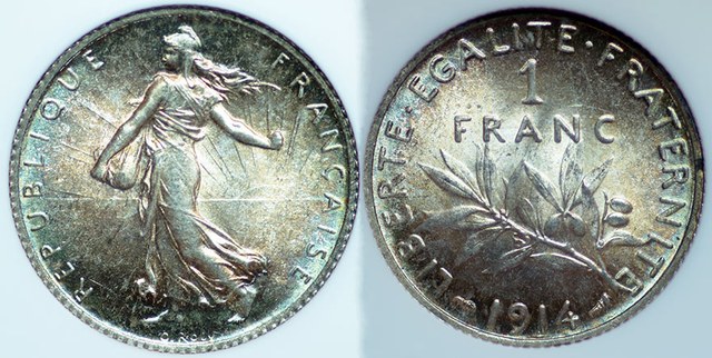 France - 1 Franc 1914, Semeuse