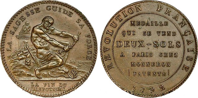 France - Revolution 2 Sols 1792 - Hercules